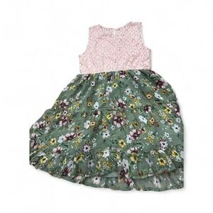 Sweet Boho‎ Lace & Floral Dress by Knit Works – Size 10